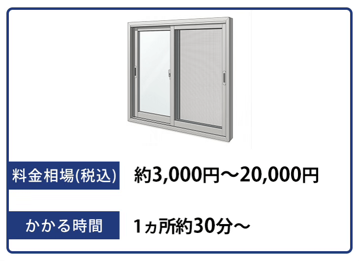 窓サッシ・網戸クリーニングの料金相場とかかる時間