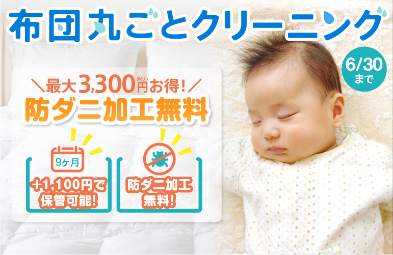 宅配クリーニング 布団 防ダニ無料キャンペーン