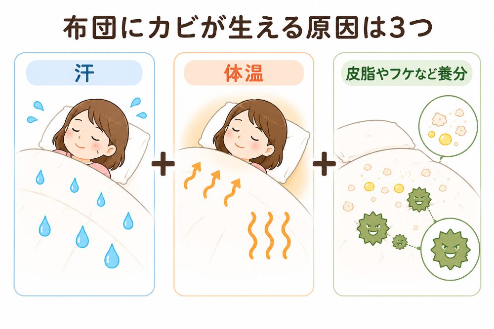 布団にカビが生える原因