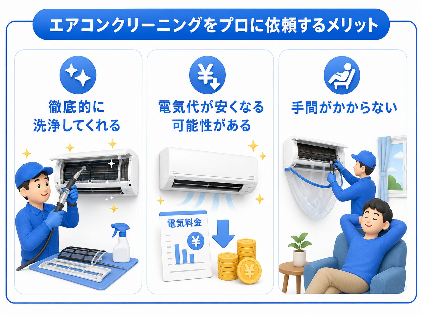プロにエアコンクリーニングを依頼するメリット