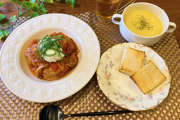 Hセット：当日のお食事・盛り付け例