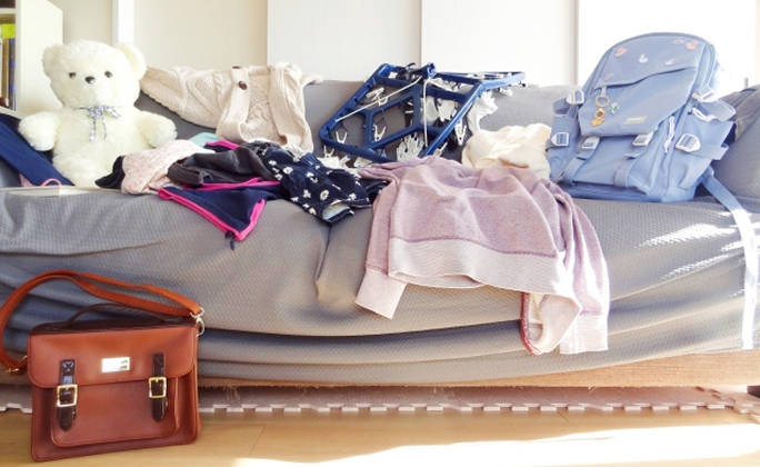 収納物の量を確認する