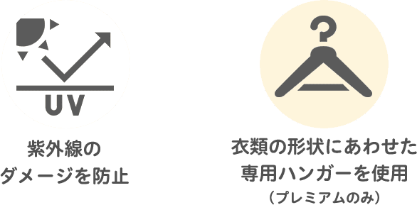 特殊技術でシミ抜き・簡易補修・専用ハンガー