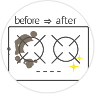 キッチン、台所の頑固な汚れをプロの技で落とす