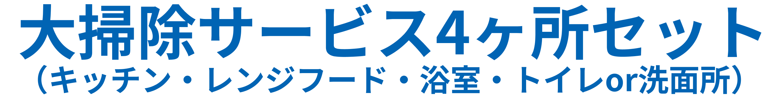 大掃除サービス4ヶ所セット