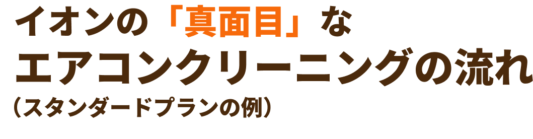 イオンの「真面目」なエアコンクリーニングの流れ