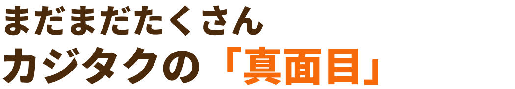 まだまだ沢山カジタクの「真面目」