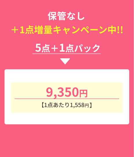 保管なし衣類クリーニングパック 5点＋1点