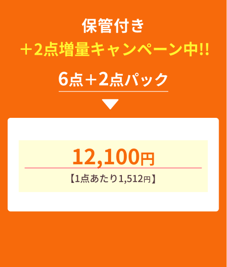 保管付き衣類クリーニングパック 6点＋2点
