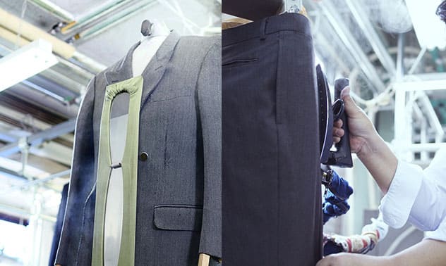 立体的に仕上がるようにプレス