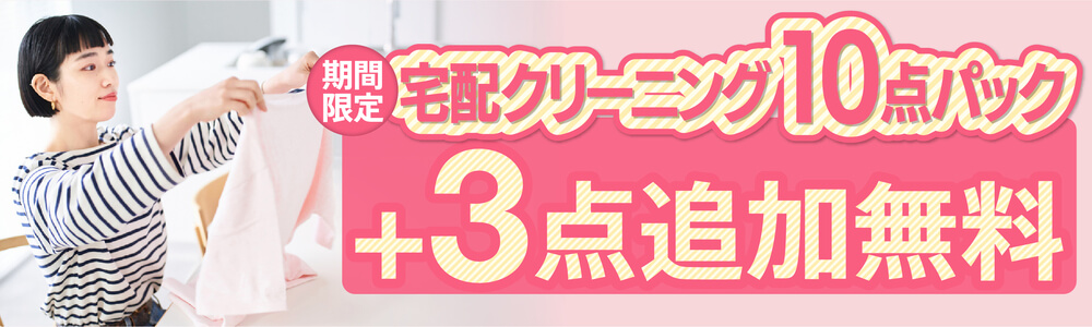 宅配クリーニング＋3点追加無料！
