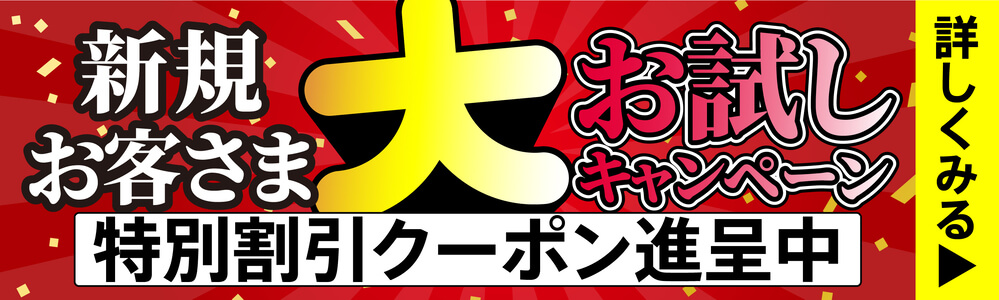 新規お客さま大お試しキャンペーン
